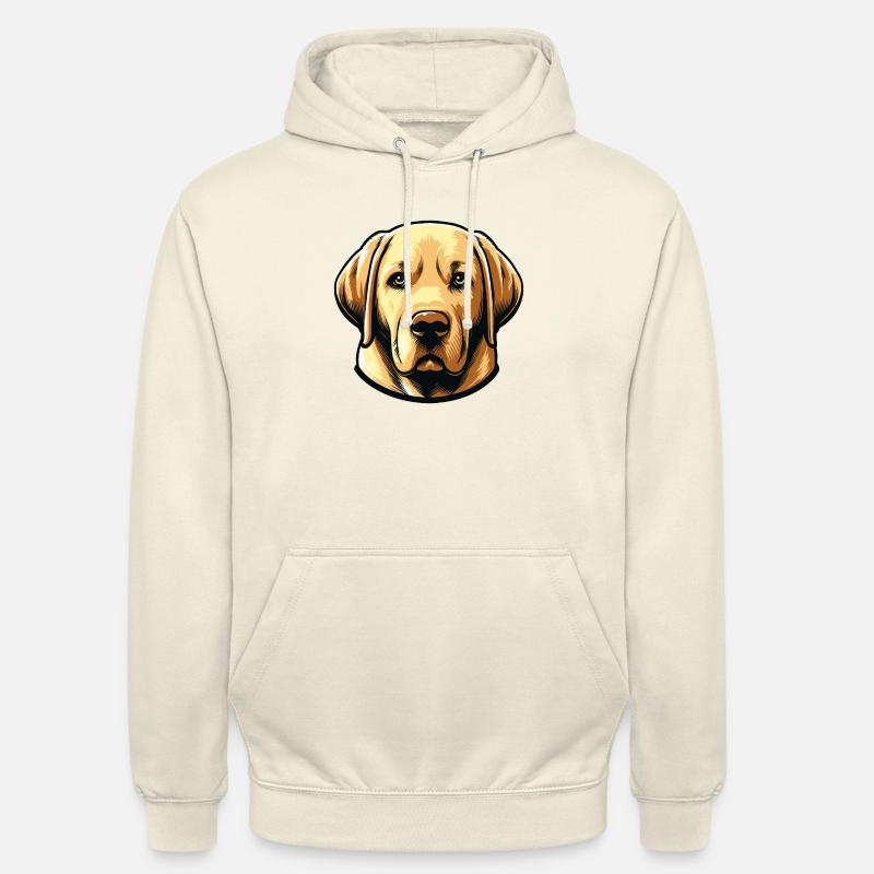 Tête de Labrador - Sweat-shirt à capuche unisexe - vanille