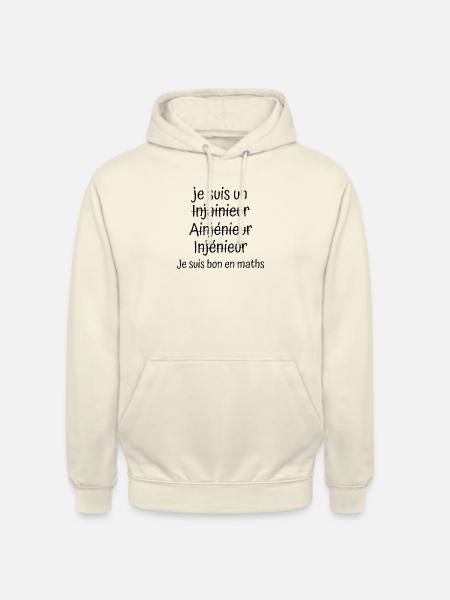 Ingénieur bon en maths - Sweat-shirt à capuche unisexe - vanille