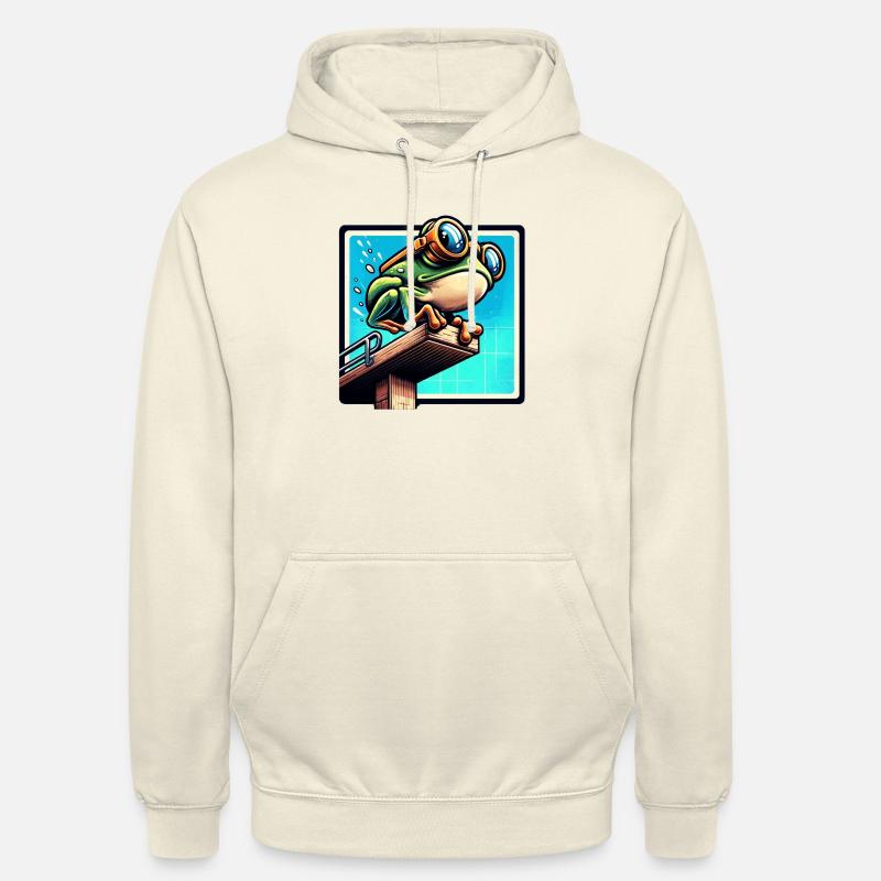 Frosch bereit zum Tauchen - Unisex Hoodie - Vanille-Milchshake