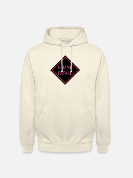Femme Fatale Warnschild - Unisex Hoodie - Vanille-Milchshake