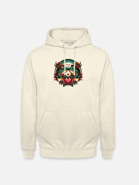 St. Valentine Kissing Frogs - Unisex Hoodie - vanilla
