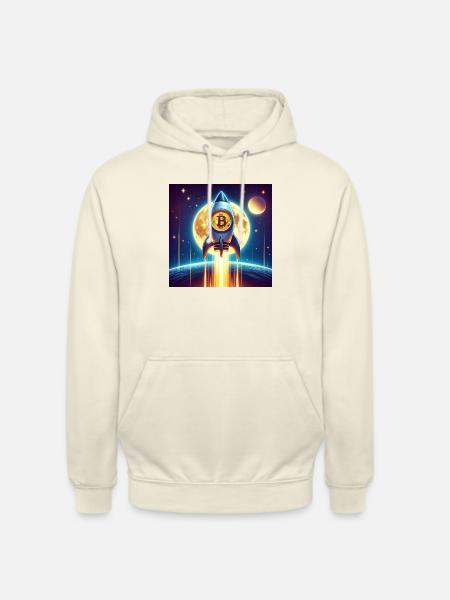 Bitcoin moon rocket - Unisex Hoodie - Vanille-Milchshake