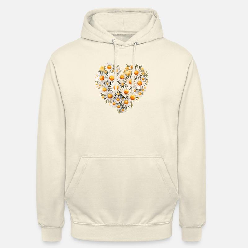 Bouquet di margherite - Felpa con cappuccio unisex - milkshake