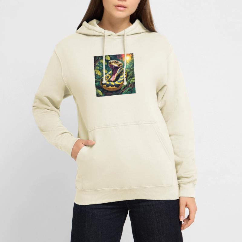 Serpent python Sweat-shirt à capuche unisexe