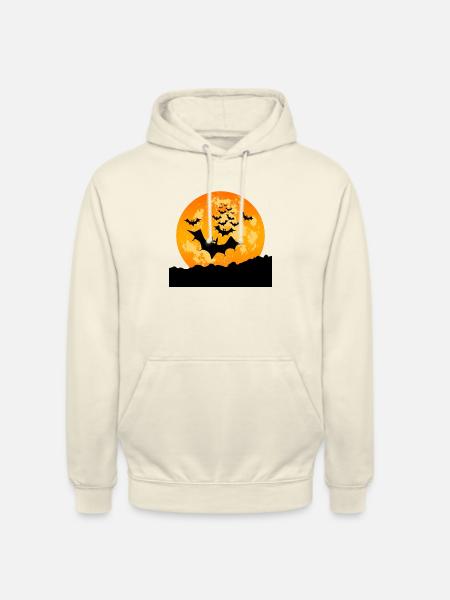 Halloween flying bats - Unisex Hoodie - vanilla