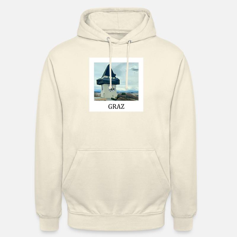 Graz - Sweat-shirt à capuche unisexe - vanille