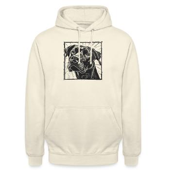 Chien Animal De Compagnie Aboiement Bello Chiot Chien Museau De Chien - Sweat-shirt à capuche unisexe - vanille - Devant - Alina (178cm) & Michal (187cm)