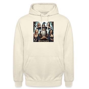 Rizz Jugendwort - Rizzard - Unisex Hoodie - Vanille-Milchshake - Vorne - Alina (178cm) & Michal (187cm)