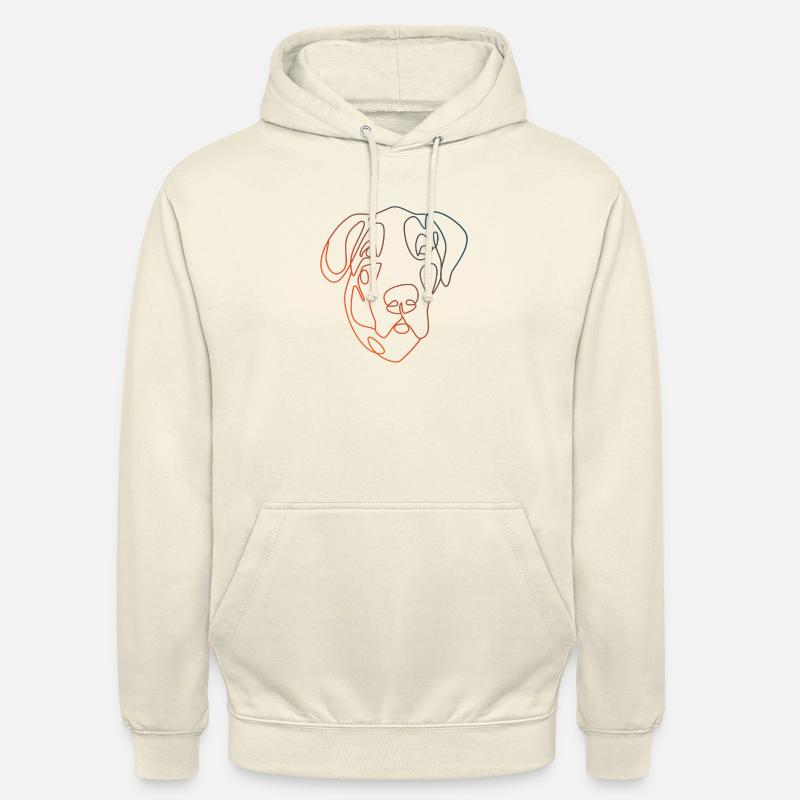 Great Dane Minimalist Linear - Unisex Hoodie - vanilla