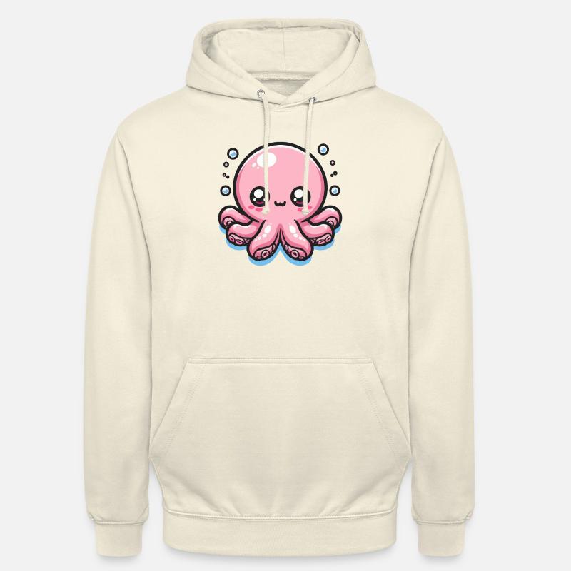 Mignon Kawaii Pink Octopus - Sweat-shirt à capuche unisexe - vanille