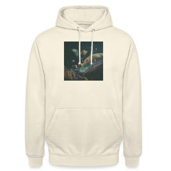 Sonnensystem - Unisex Hoodie - Vanille-Milchshake - Vorne - Alina (178cm) & Michal (187cm)