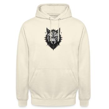 LOUP - Sweat-shirt à capuche unisexe - vanille - Devant - Alina (178cm) & Michal (187cm)