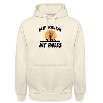 Ferme - Sweat-shirt à capuche unisexe - vanille - Devant - Alina (178cm) & Michal (187cm)