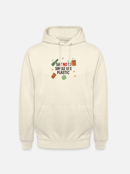 NO plastic - Unisex Hoodie - vanilla