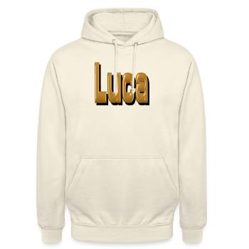 Luca - Sweat-shirt à capuche unisexe - vanille - Devant - Alina (178cm) & Michal (187cm)