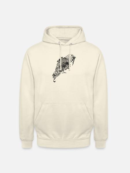 Flowering Raven - Unisex Hoodie - vanilla