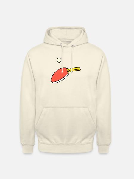 Ping Pong - Paddle & Ball - Unisex Hoodie - vanilla