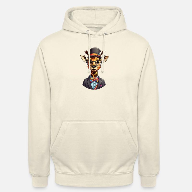Girafe comique cool drôle - Sweat-shirt à capuche unisexe - vanille