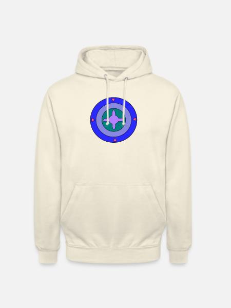 Emblem abstract in circles - Unisex Hoodie - vanilla
