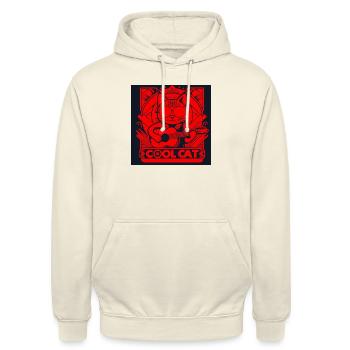 Chat cool - Sweat-shirt à capuche unisexe - vanille - Devant - Alina (178cm) & Michal (187cm)