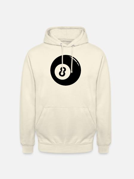 Pool Billard 8 bold - Hættetrøje unisex - vaniljemilkshake