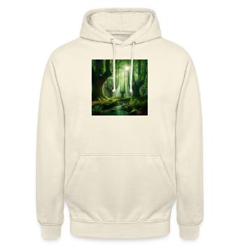 Wunderschöner Wald - Unisex Hoodie - Vanille-Milchshake - Vorne - Alina (178cm) & Michal (187cm)