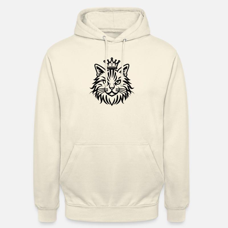Chat moelleux avec couronne - Sweat-shirt à capuche unisexe - vanille