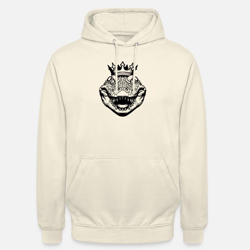 Crocodile royal de l’ombre - Sweat-shirt à capuche unisexe - vanille