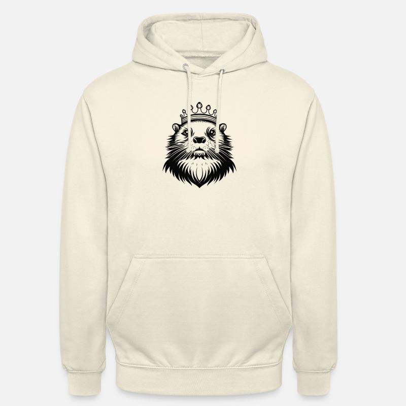 Noir et blanc Aqua King - Sweat-shirt à capuche unisexe - vanille