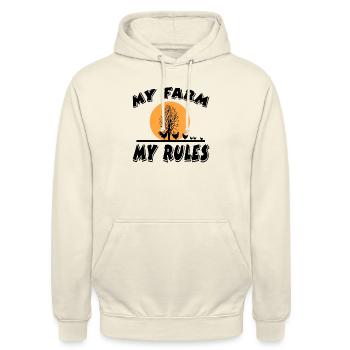 Ferme - Sweat-shirt à capuche unisexe - vanille - Devant - Alina (178cm) & Michal (187cm)