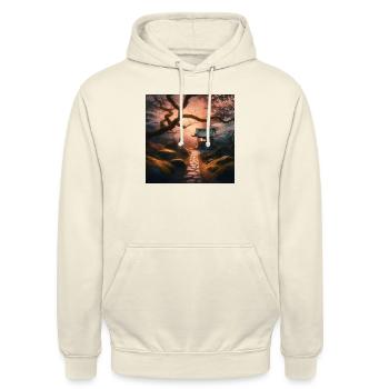 Japon Vintage Moss Stone Path - Sweat-shirt à capuche unisexe - vanille - Devant - Alina (178cm) & Michal (187cm)