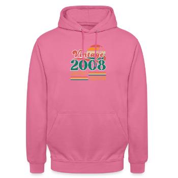 Jahrgang 2008 Limitierte Auflage - Unisex Hoodie - Pink - Vorne - Alina (178cm) & Michal (187cm)