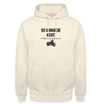 Ich schnarche nicht! - Unisex Hoodie - Vanille-Milchshake - Vorne - Alina (178cm) & Michal (187cm)