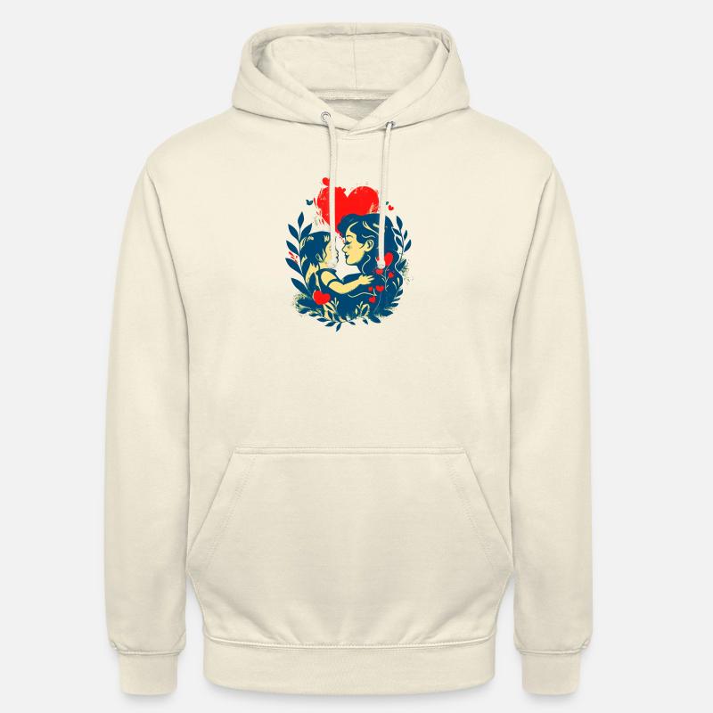 Mutter und Kind im Angesicht - Unisex Hoodie - Vanille-Milchshake