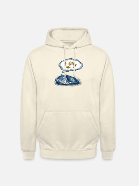 Rêve de chat - Sweat-shirt à capuche unisexe - vanille