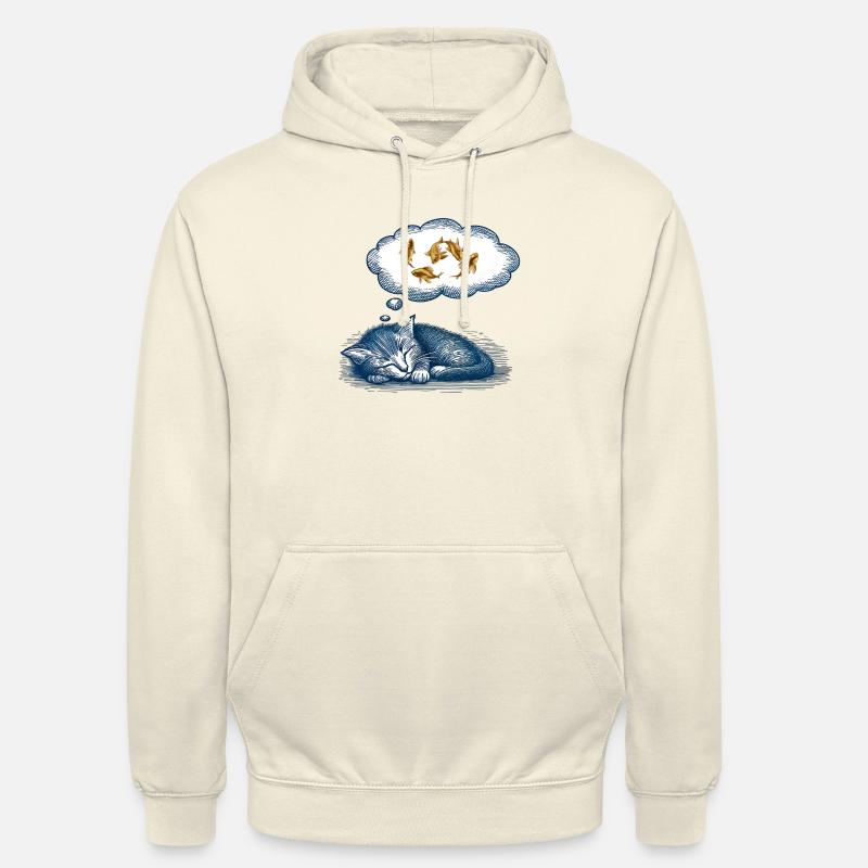 Rêve de chat - Sweat-shirt à capuche unisexe - vanille
