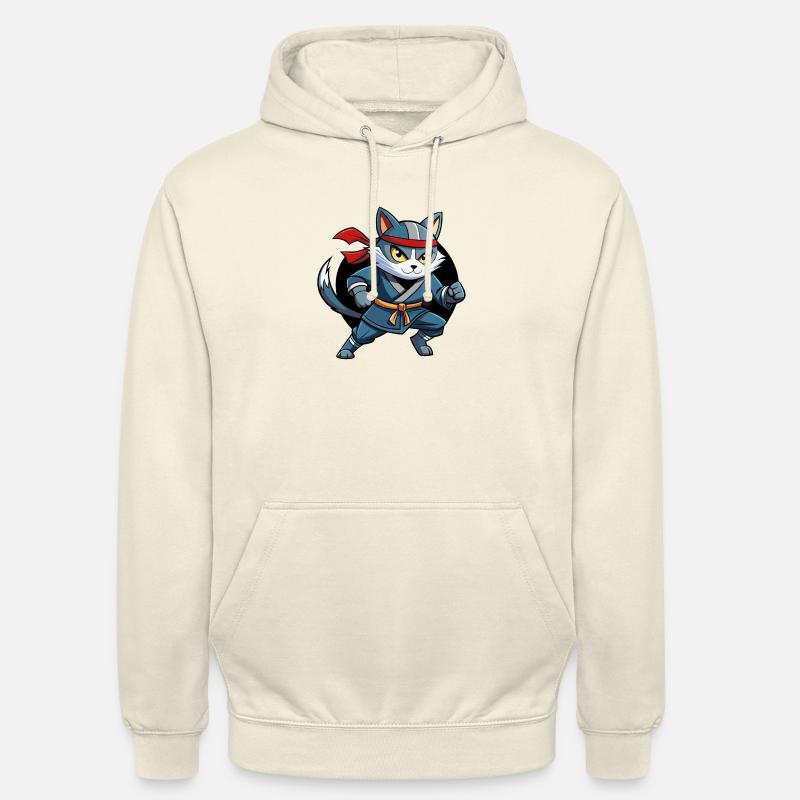 Ninja Katze - Unisex Hoodie - Vanille-Milchshake