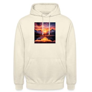 Un magnifique lever de soleil - Sweat-shirt à capuche unisexe - vanille - Devant - Alina (178cm) & Michal (187cm)