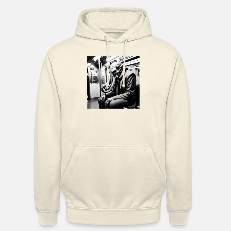 Cthulhu on the subway - Unisex Hoodie - Vanille-Milchshake