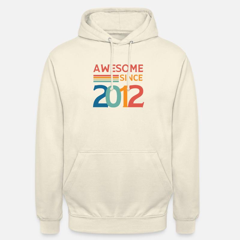 Awesome since 2012 - Sweat-shirt à capuche unisexe - vanille