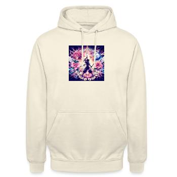 Anime Strength - Unisex Hoodie - Vanille-Milchshake - Vorne - Alina (178cm) & Michal (187cm)