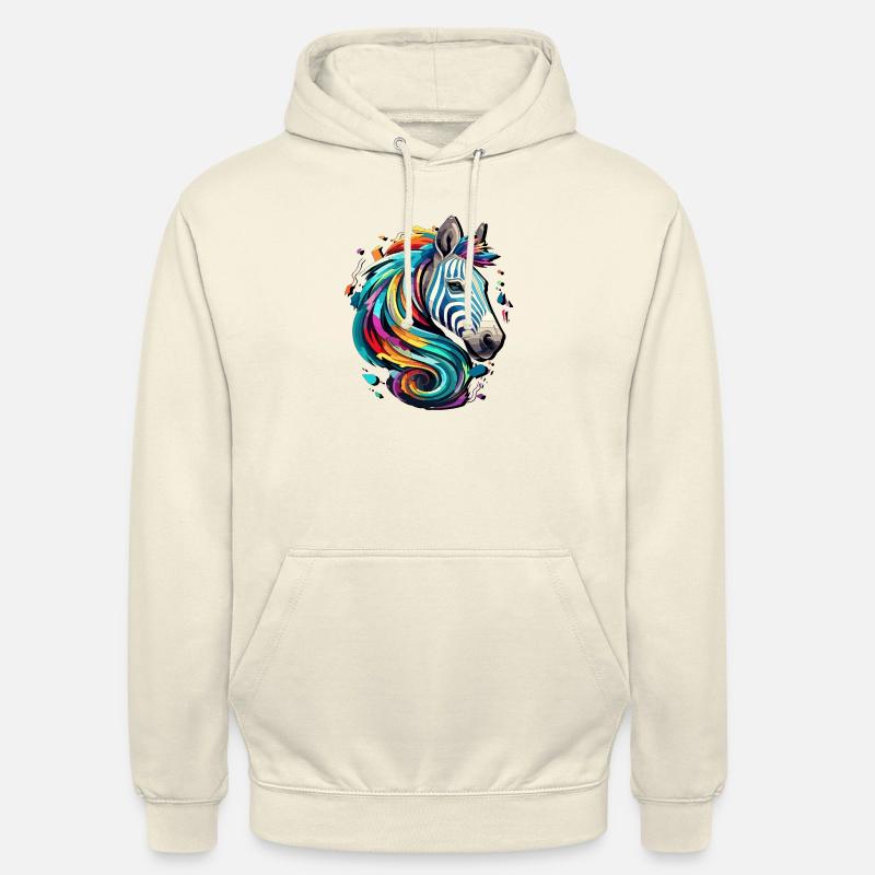 Conception zébrée - Sweat-shirt à capuche unisexe - vanille