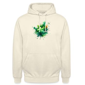 splash drop liquid abstract background water wave - Unisex Hoodie - vanilla - Front - Alina (178cm) & Michal (187cm)