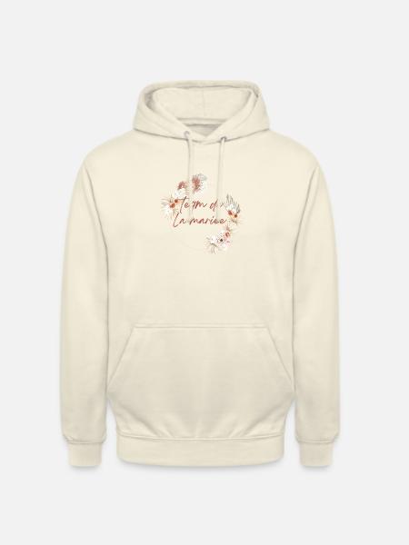 Brautteam Krone Boho Blumen - Unisex Hoodie - Vanille-Milchshake