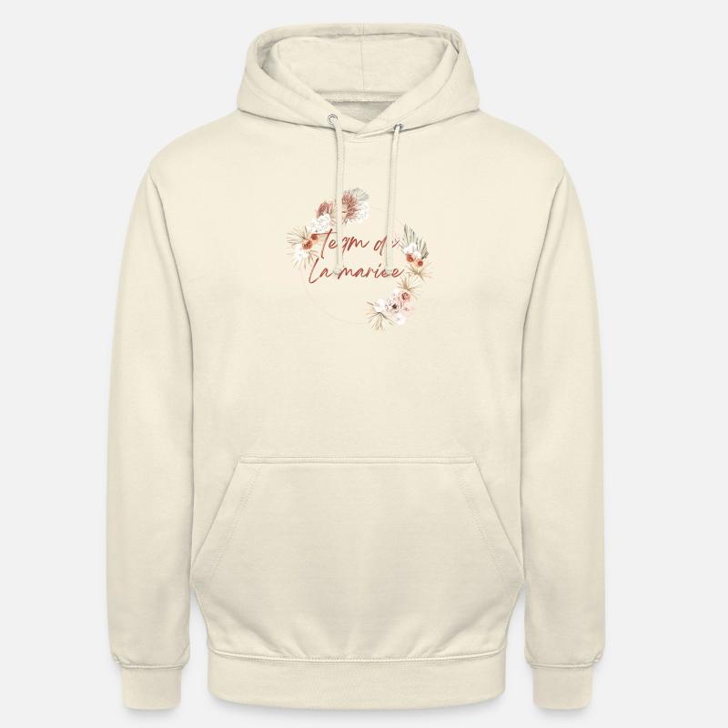 Brautteam Krone Boho Blumen - Unisex Hoodie - Vanille-Milchshake