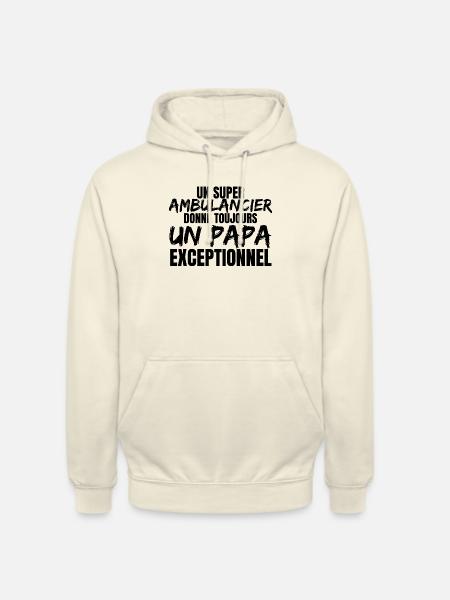 SUPER DAD PARAMEDIC - Unisex Hoodie - vanilla