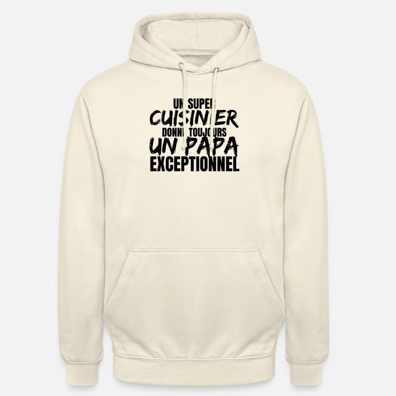 SUPER PAPA CUISINIER - Sweat-shirt à capuche unisexe - vanille