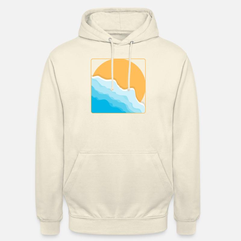 Plage - Sweat-shirt à capuche unisexe - vanille