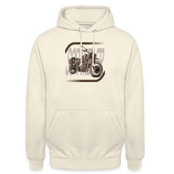 Straßen-Scrambler - Unisex Hoodie - Vanille-Milchshake - Vorne - Alina (178cm) & Michal (187cm)