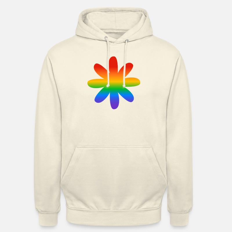 Regenbogen-Blume - Unisex Hoodie - Vanille-Milchshake